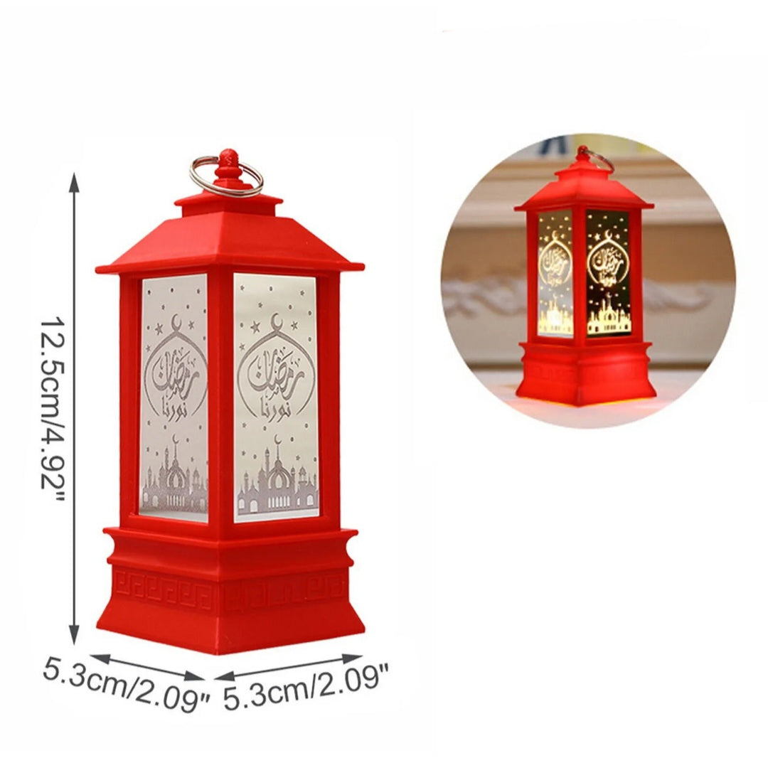 Ramadan Lantern Lamp Eid Mubarak LED Light Muslim Ornament Party Hanging Decor