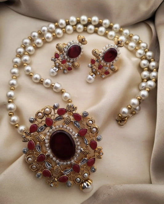 Gold Plated Rajbari Maala Set