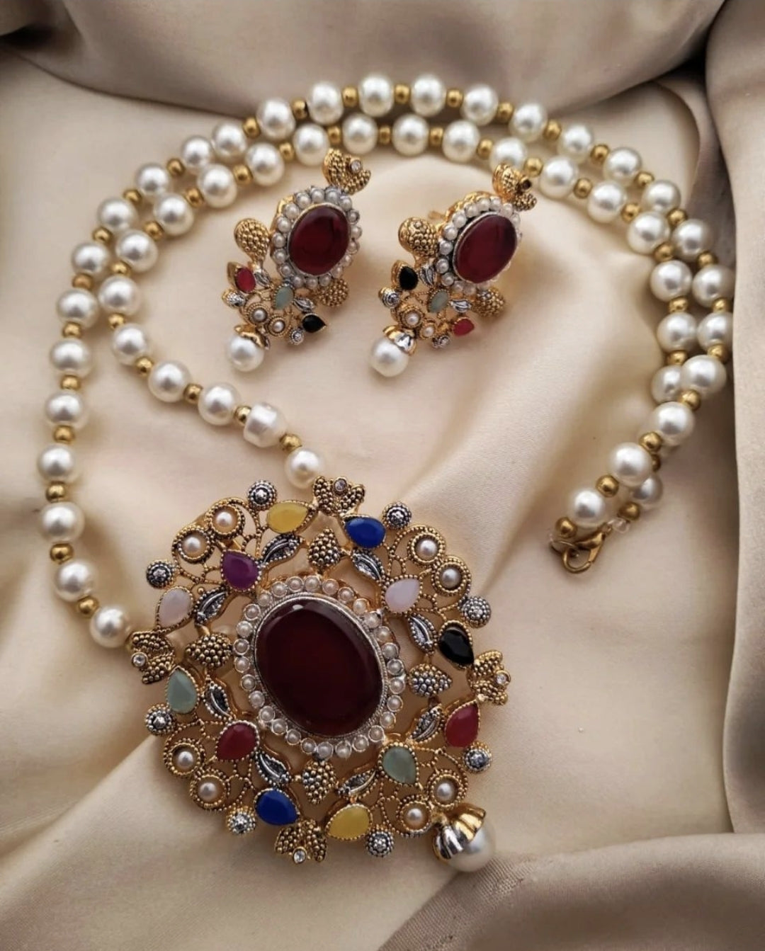 Gold Plated Rajbari Maala Set