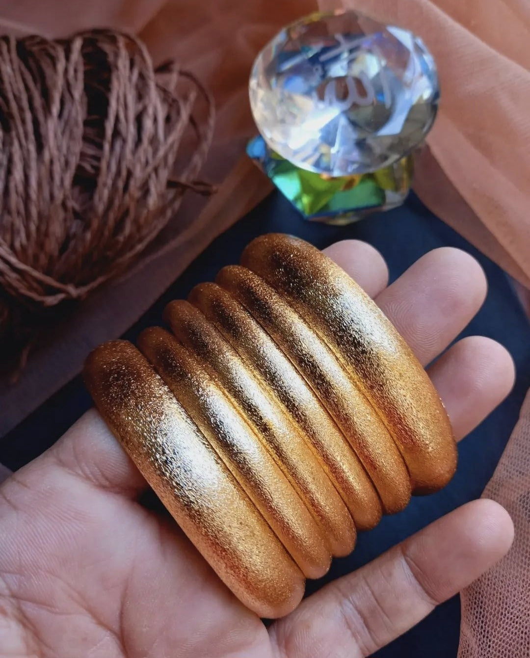 Indian Pakistani Lacquer Gold and Silver Wide Bangle Set/ Wide Kara Set / Trendy Bangles