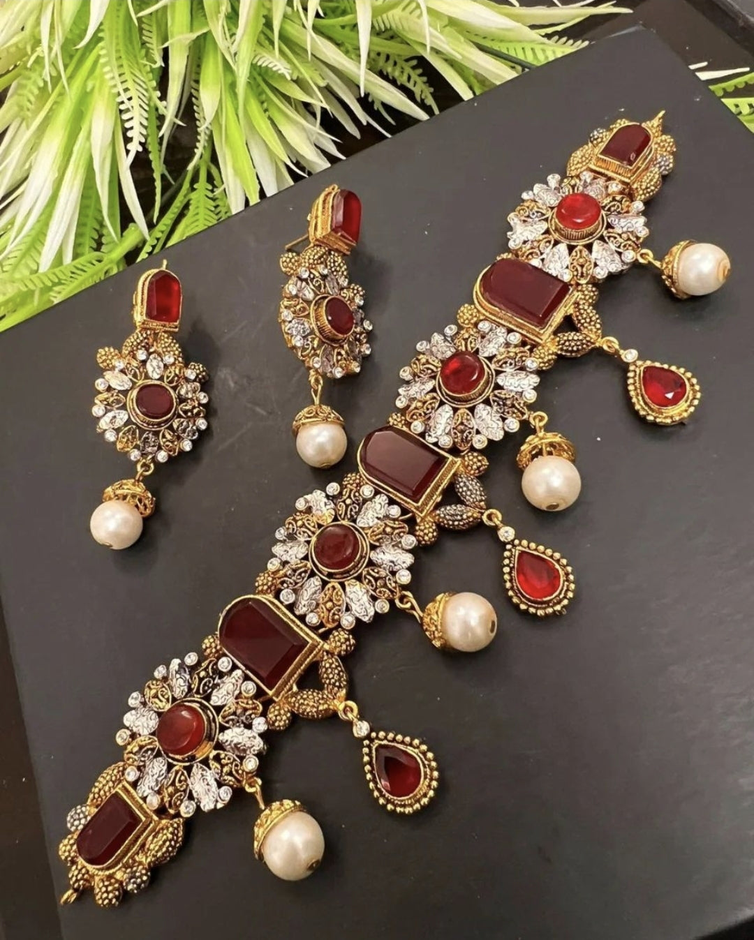 Colorful Delicate Party Set / Indian Pakistani Shaadi Jewelry Wedding/ Sabyasachi Bollywood Muslim fashion