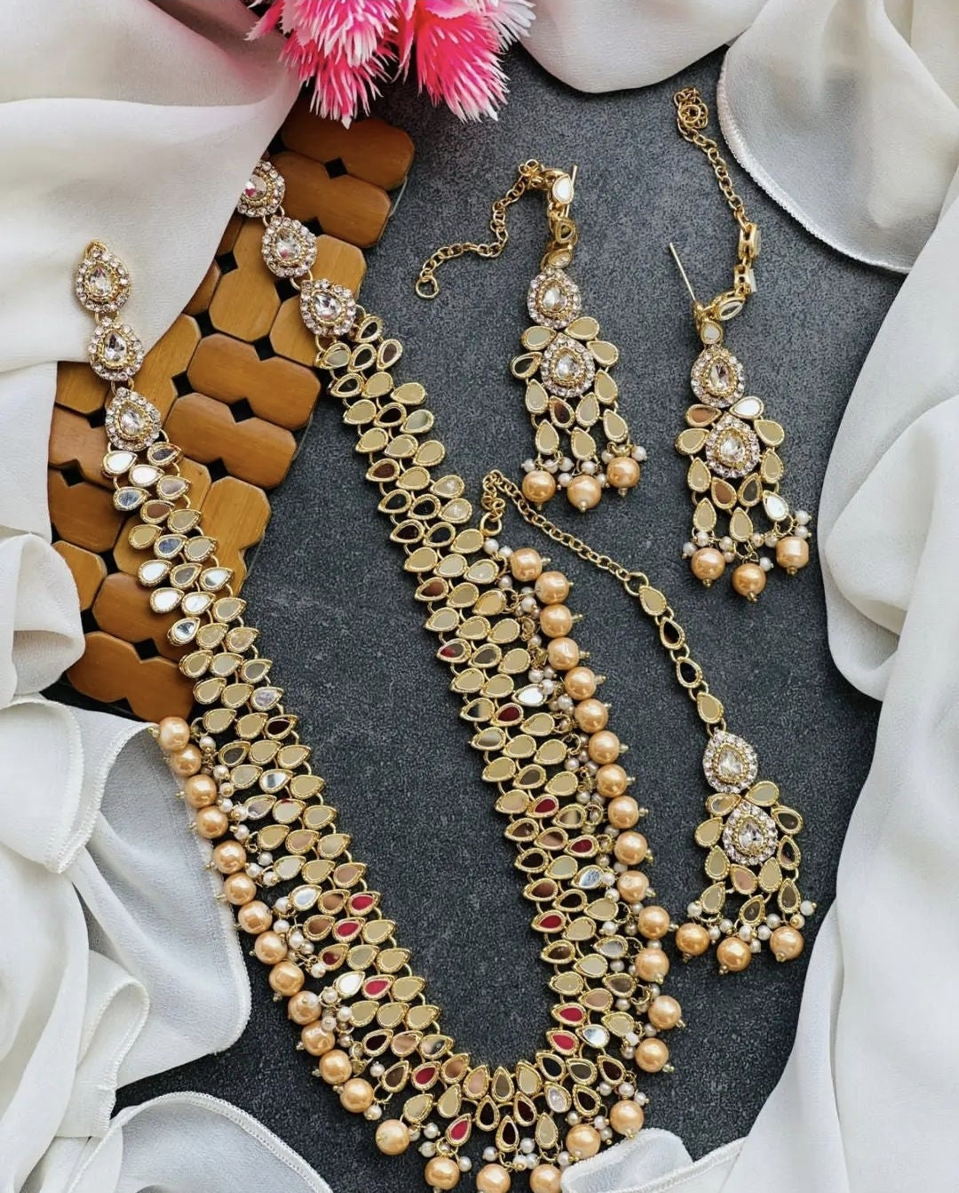 Nauratan Heavy Mala Set / Indian Pakistani Bridal Shaadi Wedding / Sabyasachi Bollywood/ Muslim Halal Fashion Islamic