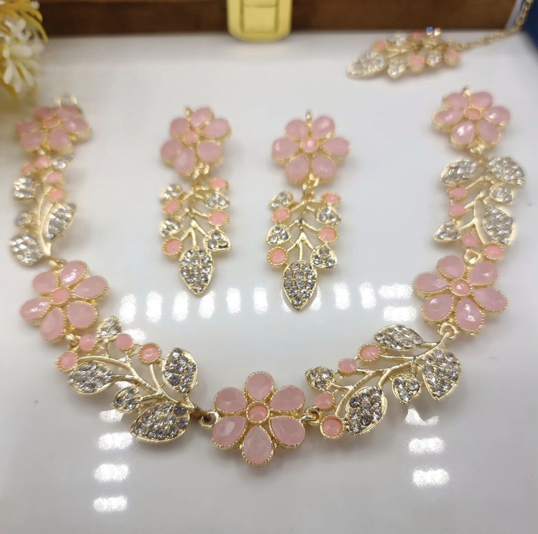 Pakistani/ Indian/ Asian Choker Set with Zirconia