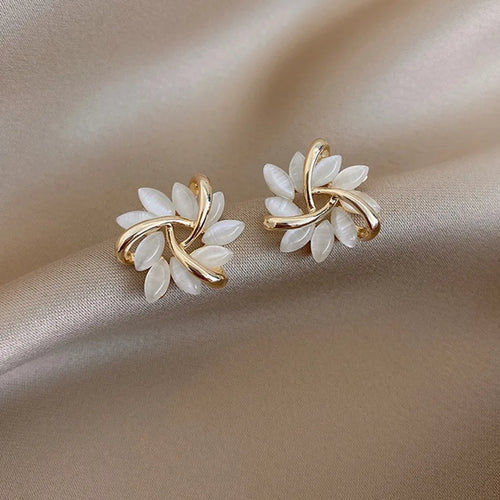 ZAKOL New Temperament Flower Earrings for Women Girls Sweet Korean