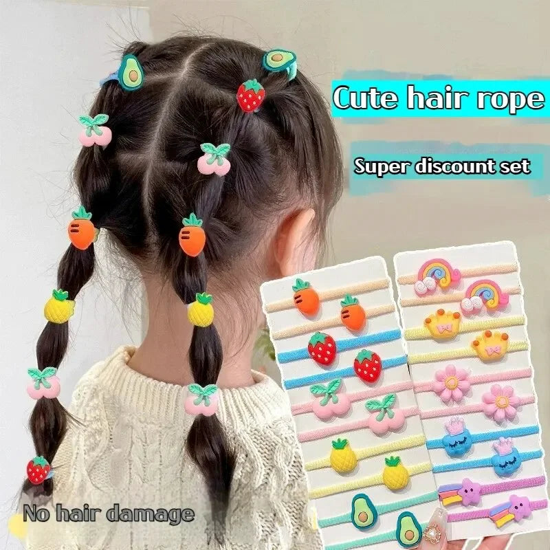 20-40 Pieces/Set Rubber Band for Children Cartoon Hair Band New Sweet