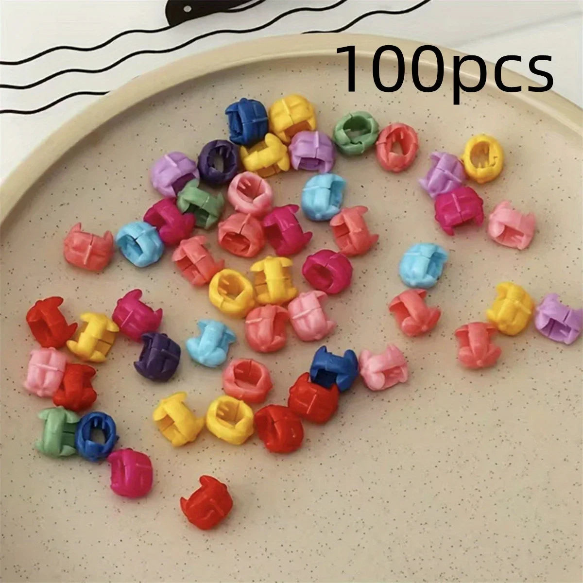100pcs Small Clips Colorful Hair Clip For Hair Styling Braid Hair,