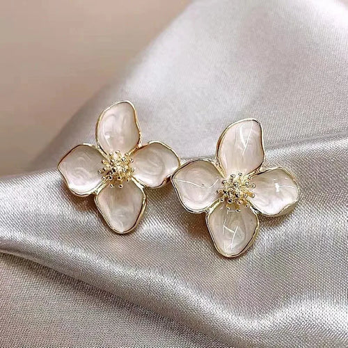 ZAKOL New Temperament Flower Earrings for Women Girls Sweet Korean