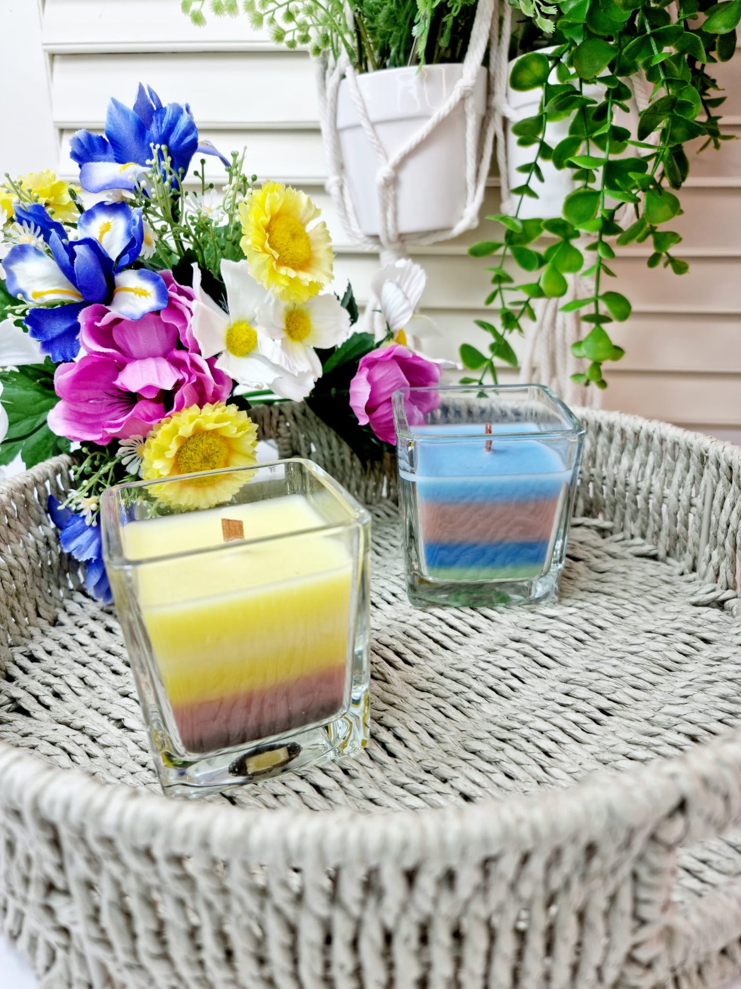 Christmas Handmade Layered Healing Candle