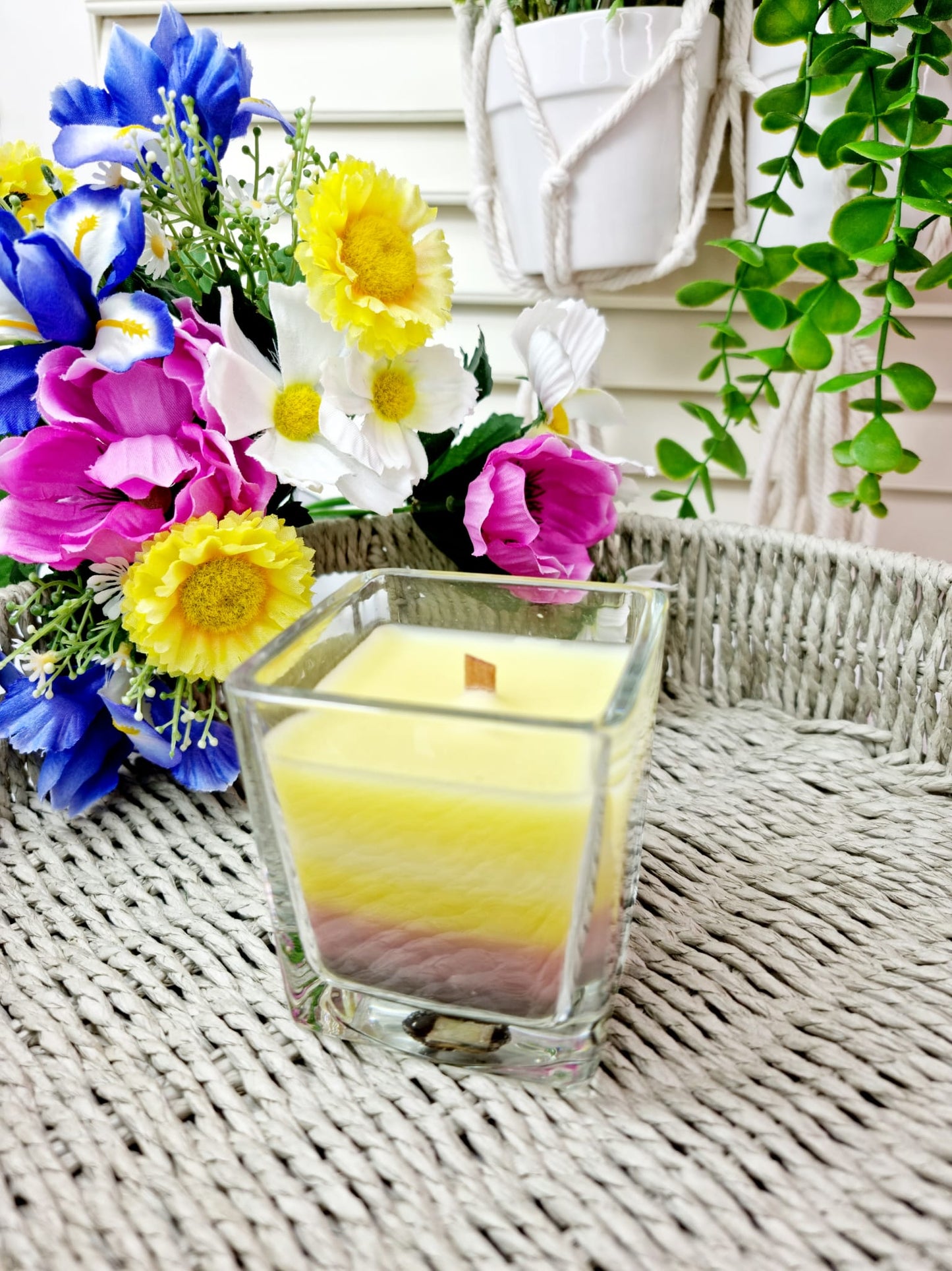 Christmas Handmade Layered Healing Candle