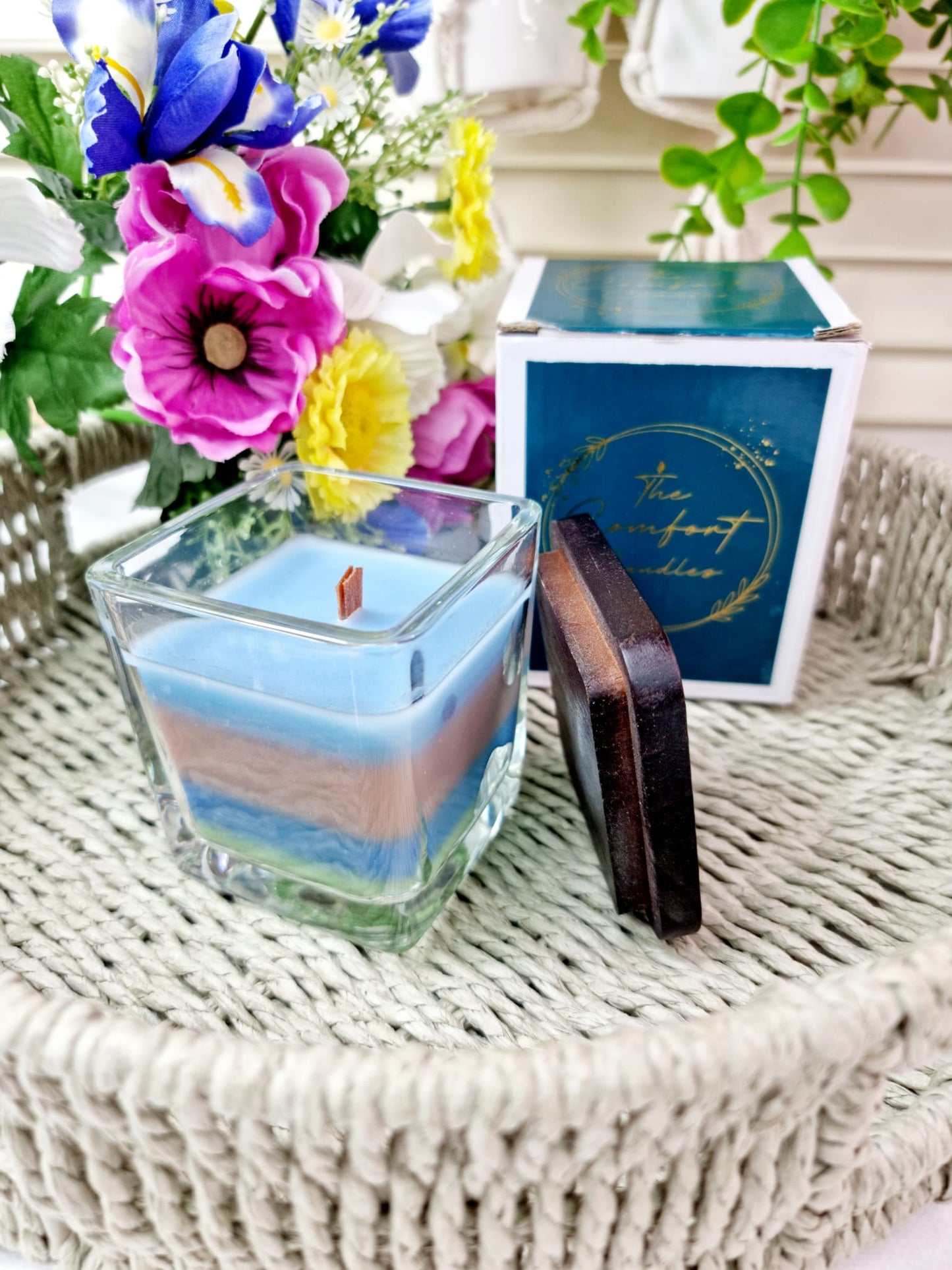 Christmas Handmade Layered Healing Candle