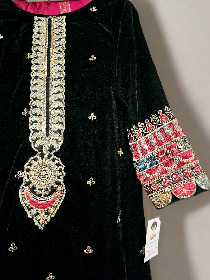 Shalwar Kameez Party Heavy Velvet Bollywood Indian Wear Designer Wedding 3Pc