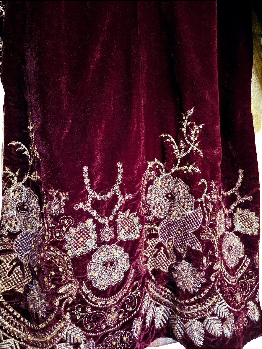 Shalwar Kameez Party Heavy Velvet Bollywood Indian Wear Designer Wedding 3Pc