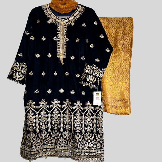 Pakistani Party Eid Shalwar Kameez Stitched 3 Piece Suit