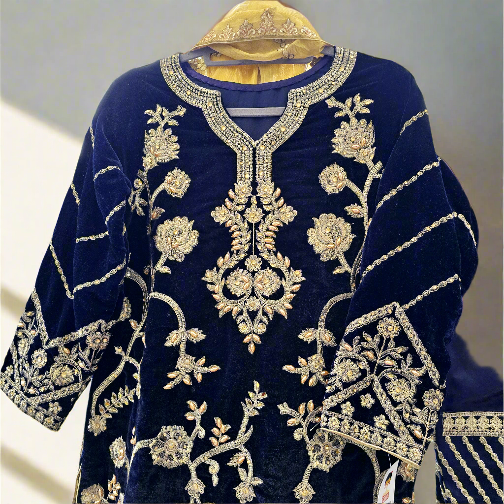 Pakistani Party Eid Shalwar Kameez Stitched 3 Piece Suit