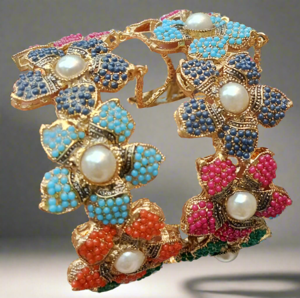 Bangle Openable Kara Set || Glod Plated Kara Pair || Bangles with Zircon Stones