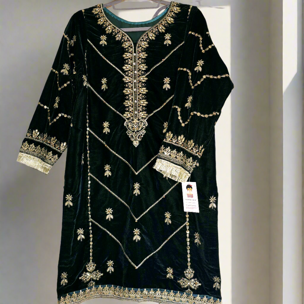 SALWAR KAMEEZ PARTY VELVET BOLLYWOOD PAKISTANI/ INDIAN WEAR DESIGNER WEDDING