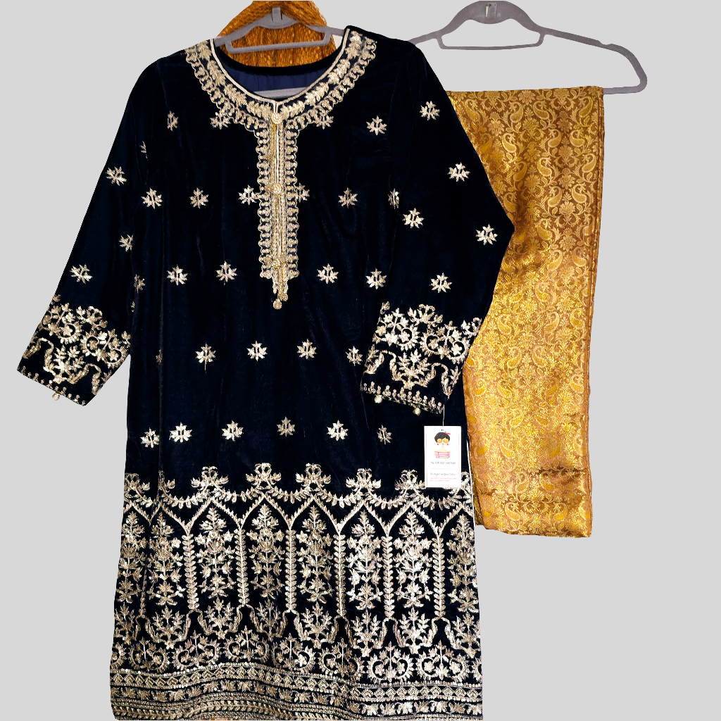 Pakistani Party Eid Shalwar Kameez Stitched 3 Piece Suit