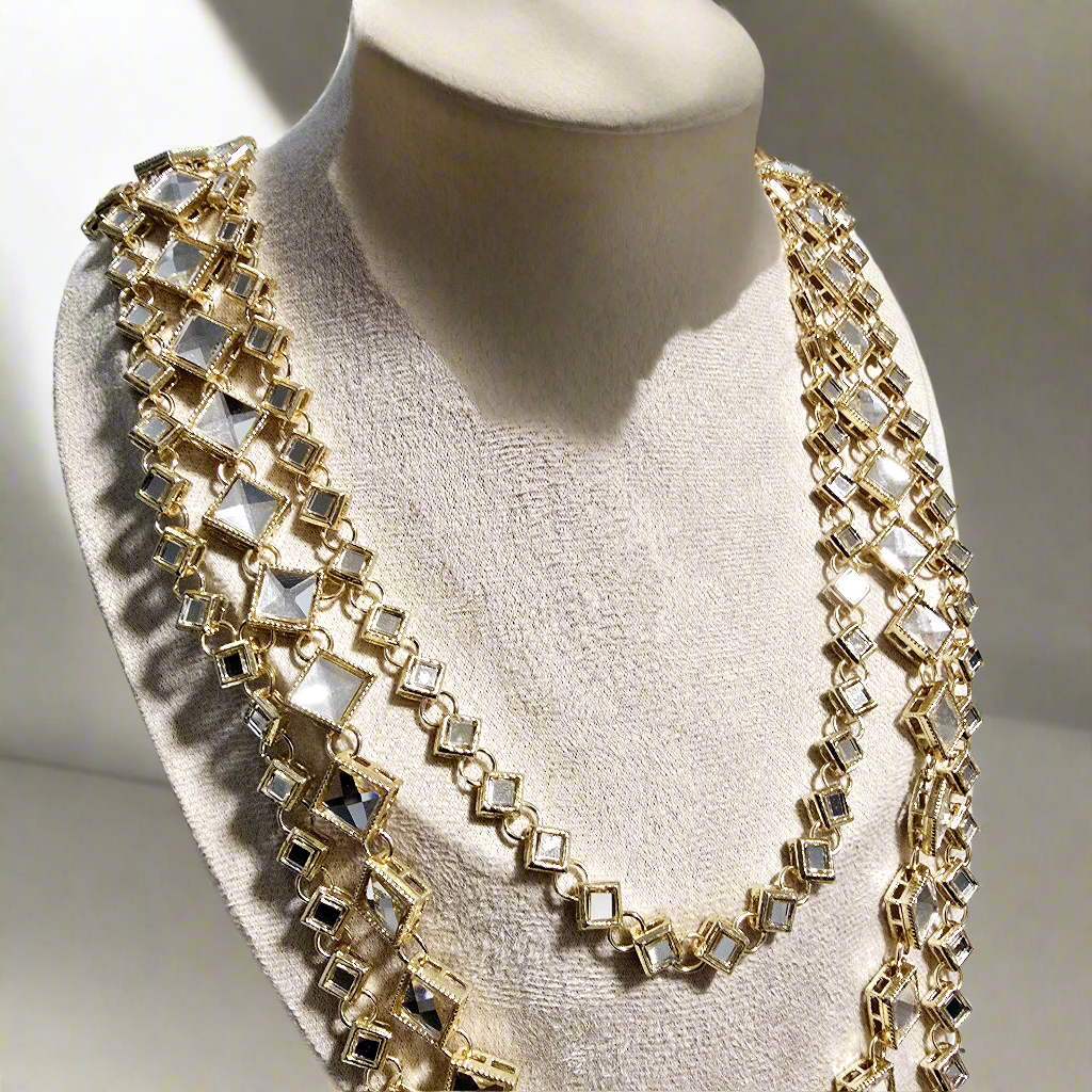 Womens Layer Necklace Gold Boho Long Chain Maala Gift