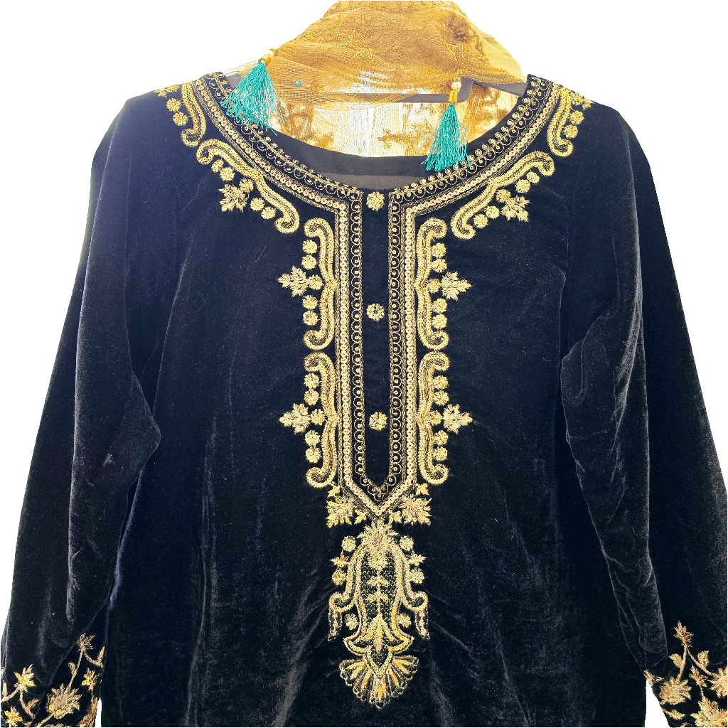 Pakistani Party Eid Shalwar Kameez Stitched 3 Piece Suit