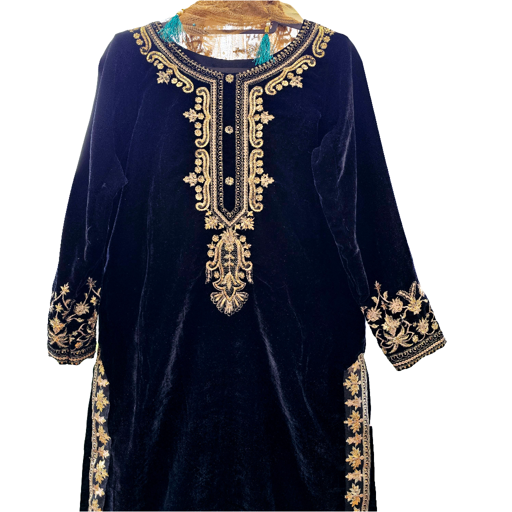 Pakistani Party Eid Shalwar Kameez Stitched 3 Piece Suit