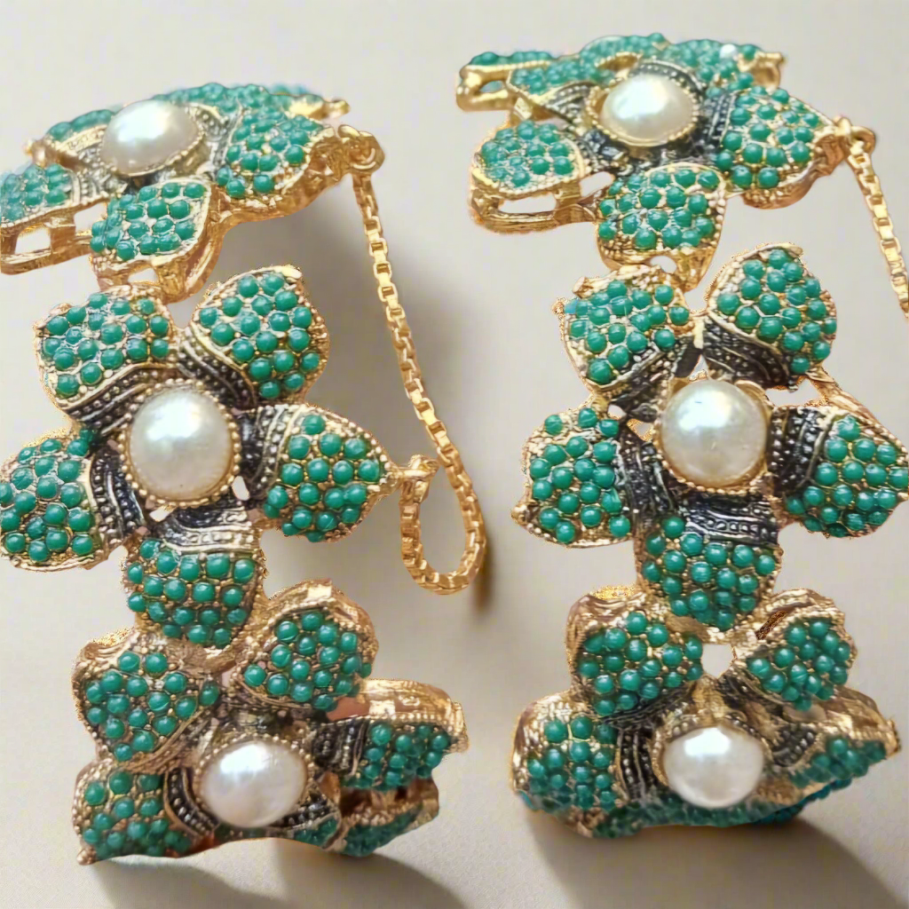 Bangle Openable Kara Set || Glod Plated Kara Pair || Bangles with Zircon Stones