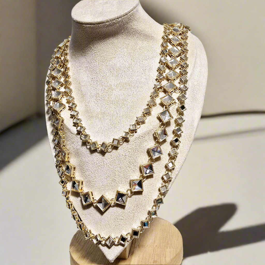 Womens Layer Necklace Gold Boho Long Chain Maala Gift