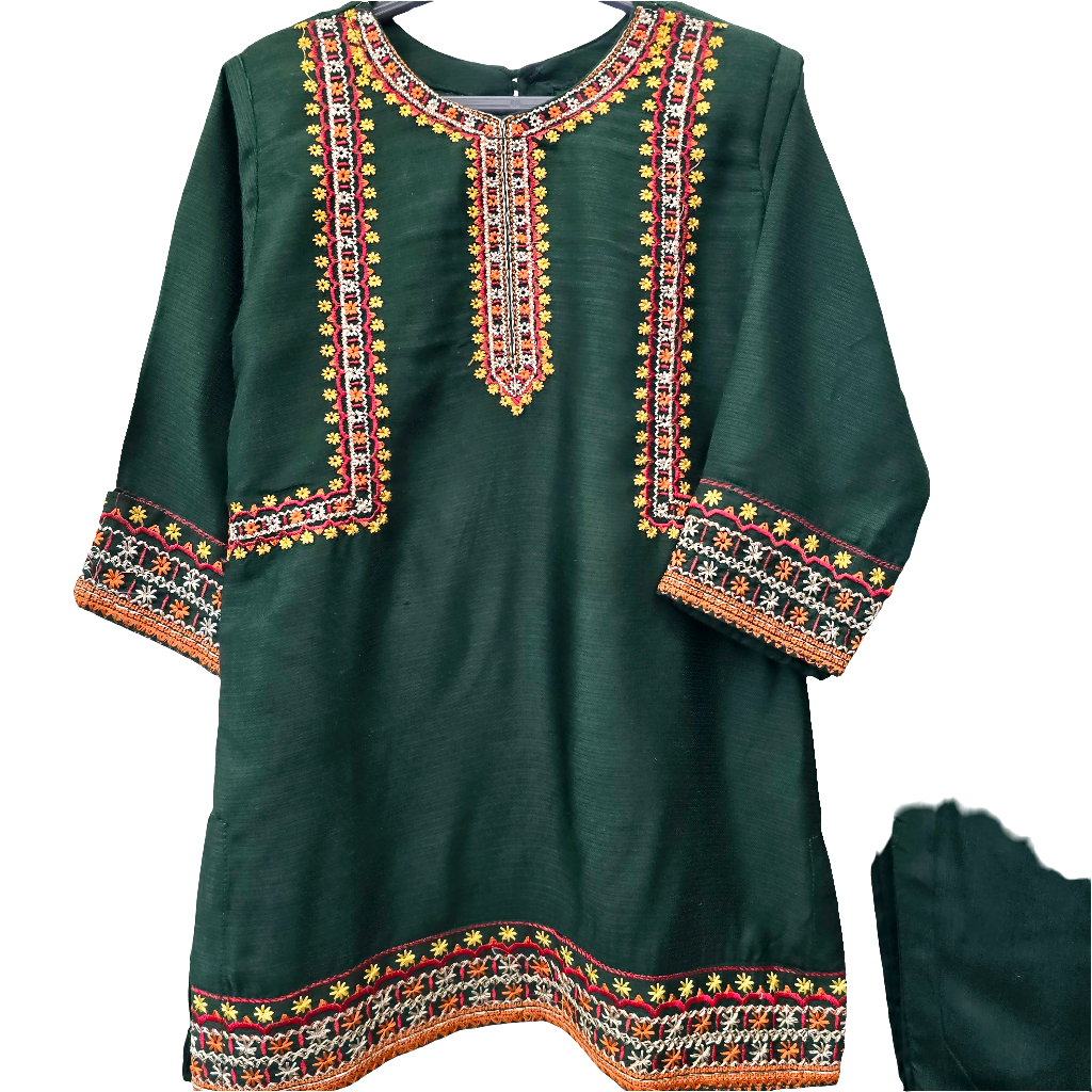 Baby Girl Embroidered Lawn Dress || Pakistani/ Indian and Asian Wedding, Party and Occasion Clothing || Kids Ethnic/ Formal Wear