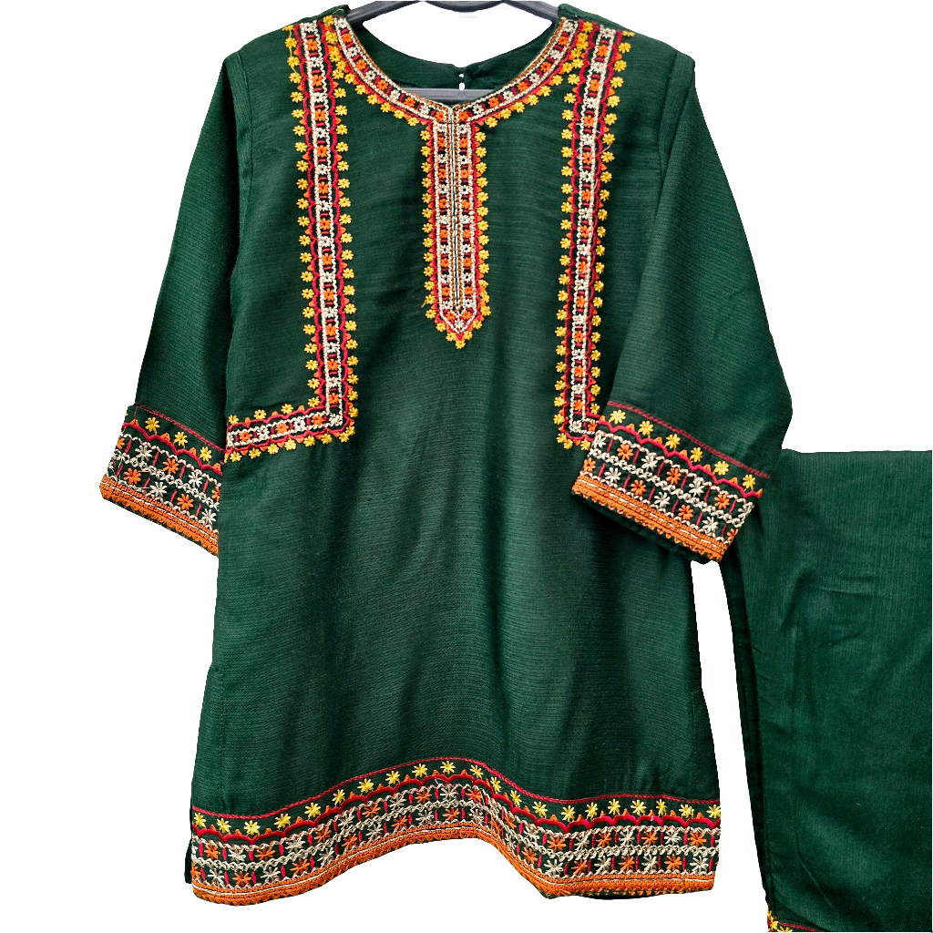 Baby Girl Embroidered Lawn Dress || Pakistani/ Indian and Asian Wedding, Party and Occasion Clothing || Kids Ethnic/ Formal Wear